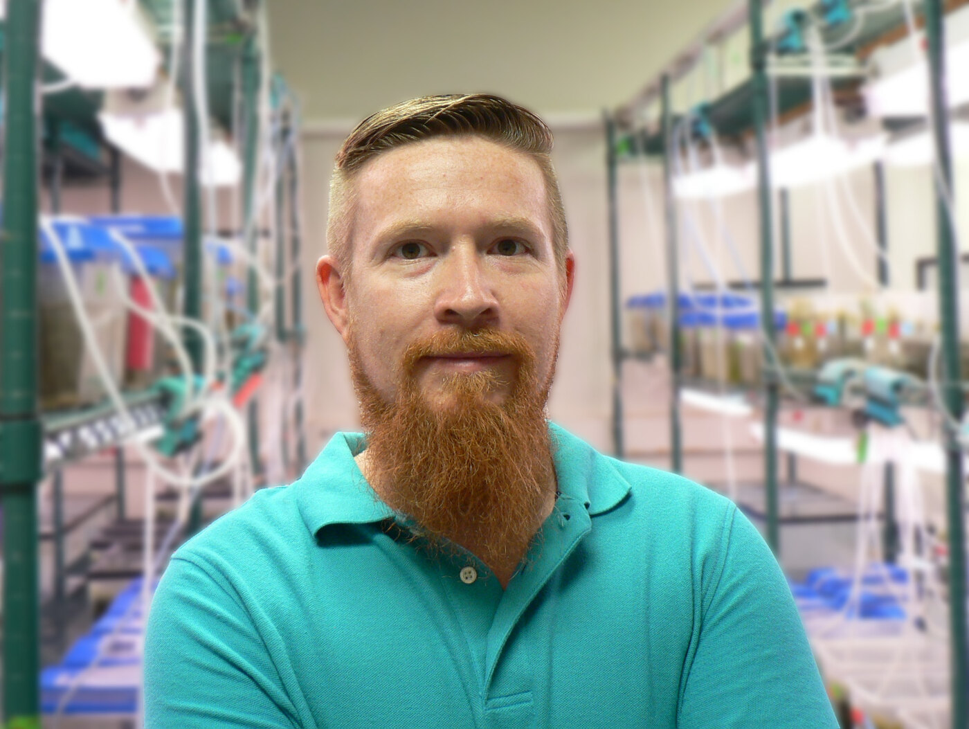 Zachary W. Culumber in the laboratory
